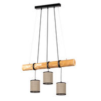 HÄNGELEUCHTE FABIOLA Holzoptik Braun - Braun, Holz (65/13/140cm)