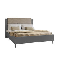 DOPPELBETT Luk III 160/200 cm ohne Matratze, Lattenrost, Bettkasten, grau, beige - Beige/Grau, Kunststoff (160/200cm) - Margaret Hadas24
