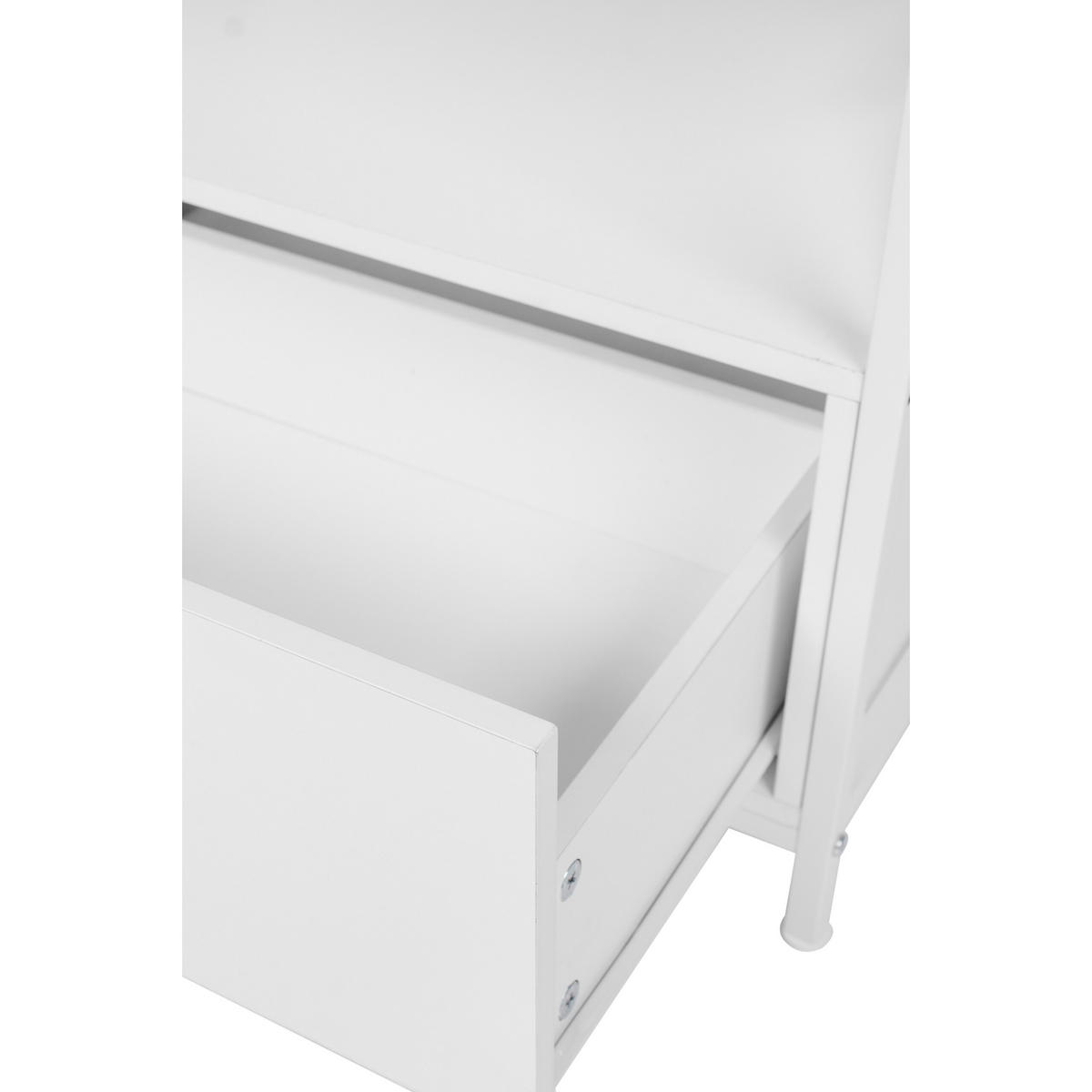 TV-LOWBOARD - Weiß, Holzwerkstoff/Metall (120/50/40cm) - Relaxdays