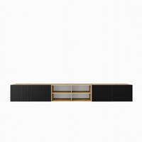 ZÁVĚSNÝ TV STOLEK LIVO, 300/41/40 cm, dub Artisan - černá/dub artisan, kompozitní dřevo (300/41/40cm) - MASSENO