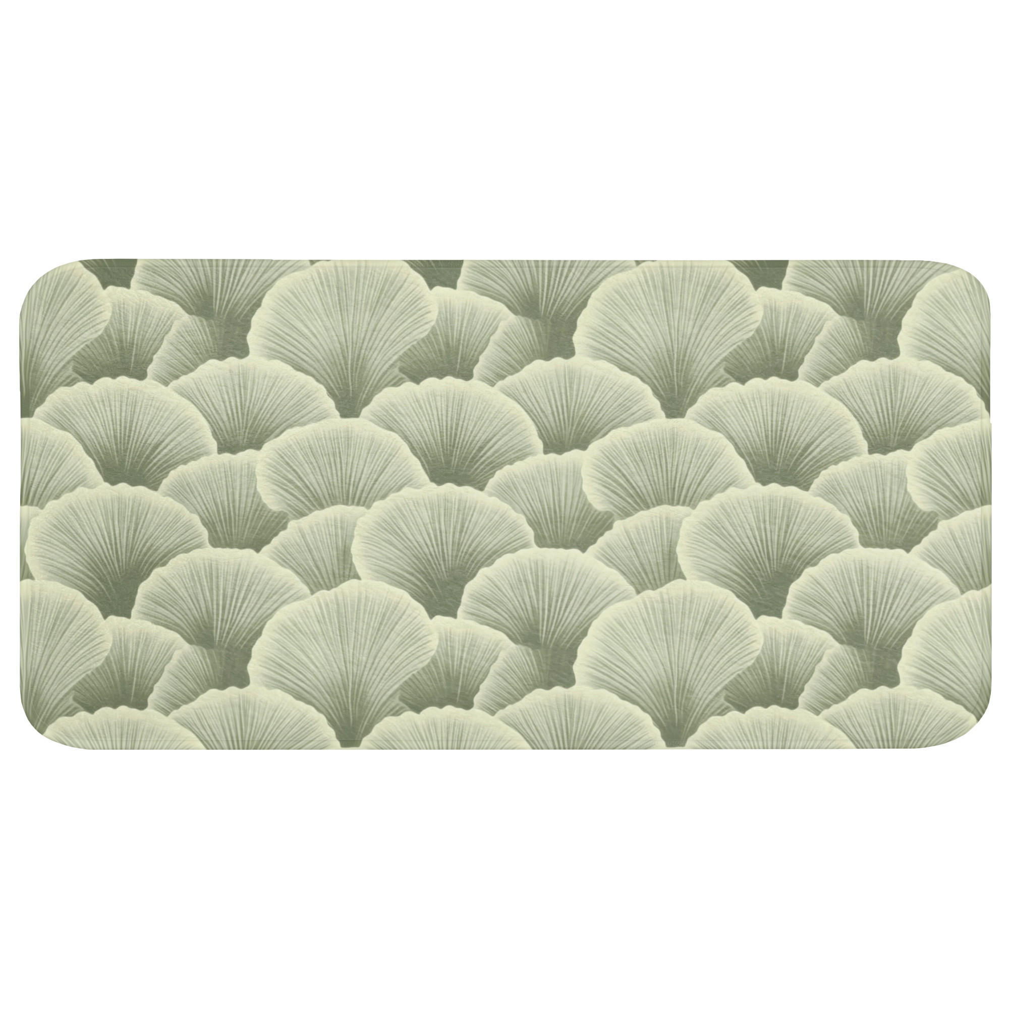 OnlyWow KOUPELNOVÁ PŘEDLOŽKA Vějíř - list - zelený 120x60 cm