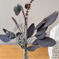TROCKENBLUMENSTRAUSS Mini "Frosted Wine" bordeaux silber - Bordeaux - Bordeaux, Naturmaterialien (25cm) - Lykke & You