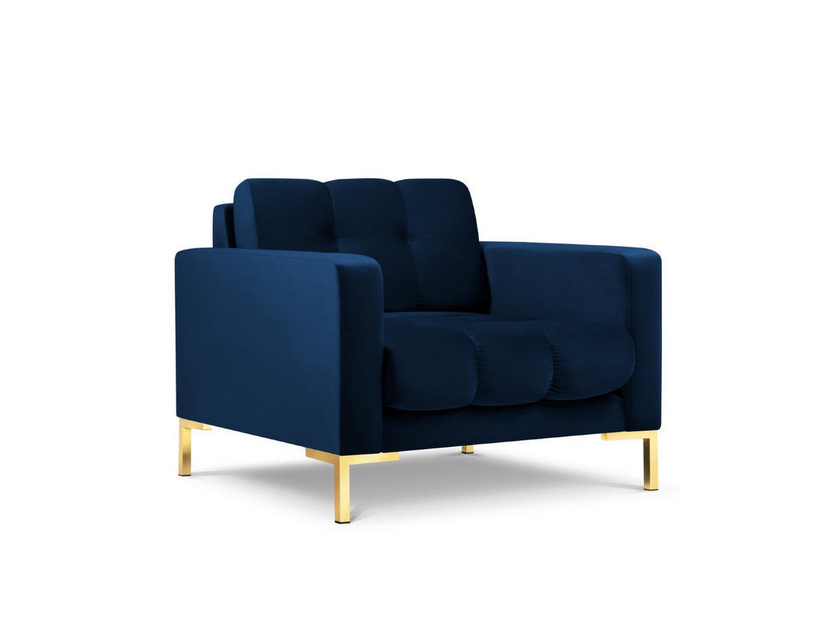 SESSEL Mamaia aus Samt königsblau - Blau, Textil (92/75/87cm) - Micadoni