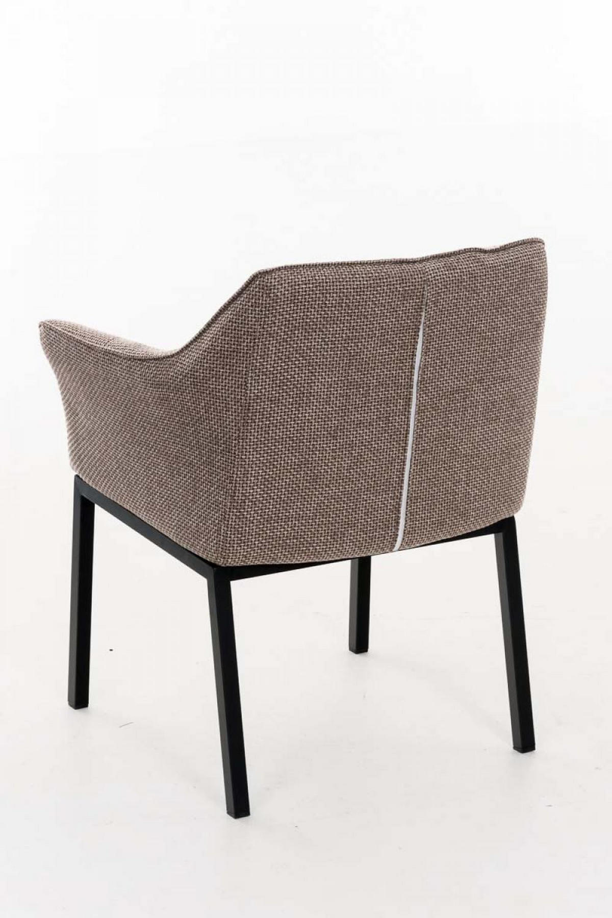 WOHNZIMMERSTUHL Stoff Terrabraun - Dunkelbraun/Schwarz, Textil/Metall (67/78/63cm) - CLP