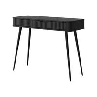 SCHMINKTISCH LEKNES TOA1 Metallgriffe und Beine in schwarzer Farbe Schwarz Schwarz - Schwarz, Holzwerkstoff (100/38/78cm) - Komodee