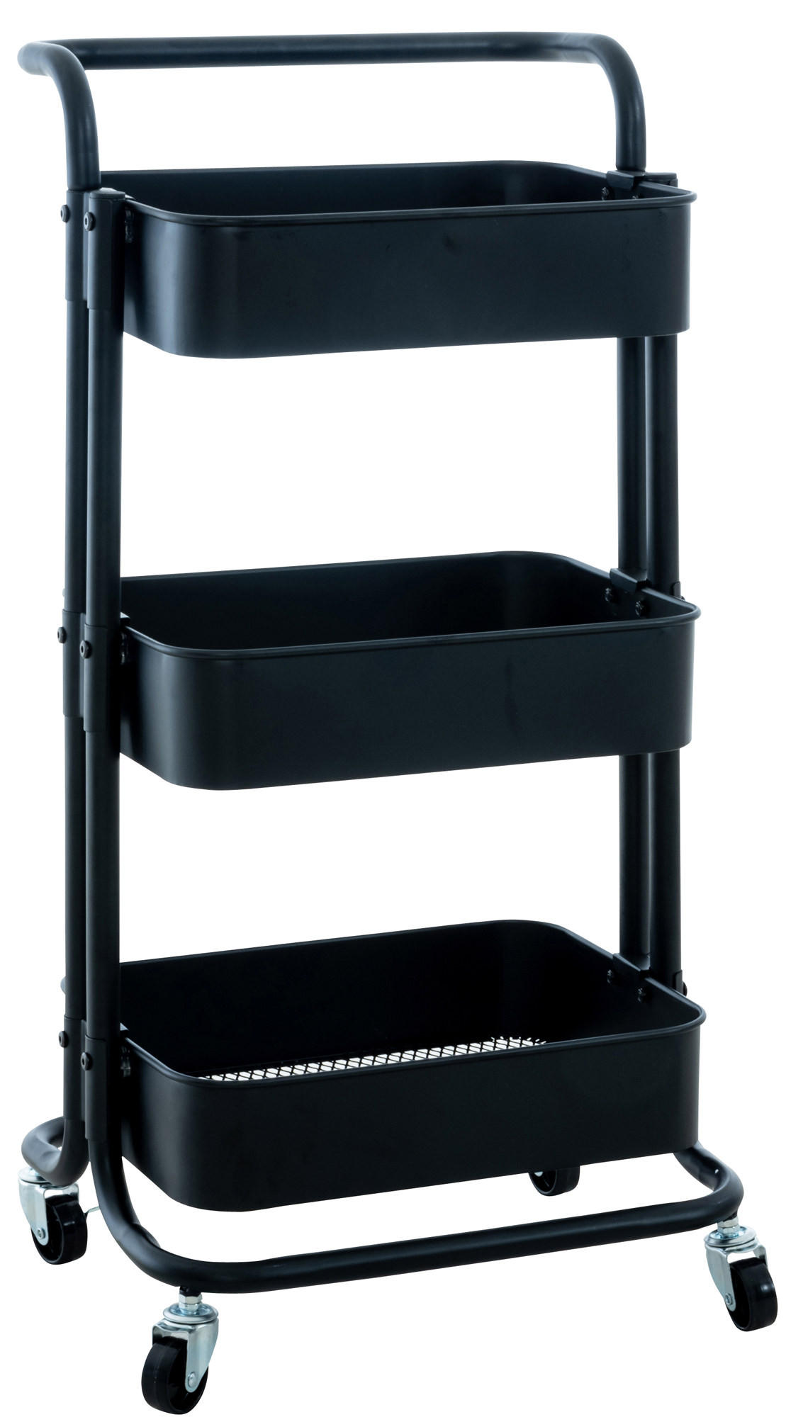 SERVIERWAGEN Metall Schwarz - Schwarz, Metall (43/86/36cm) - CLP