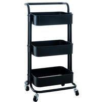 SERVIERWAGEN Metall Schwarz - Schwarz, Metall (43/86/36cm) - CLP