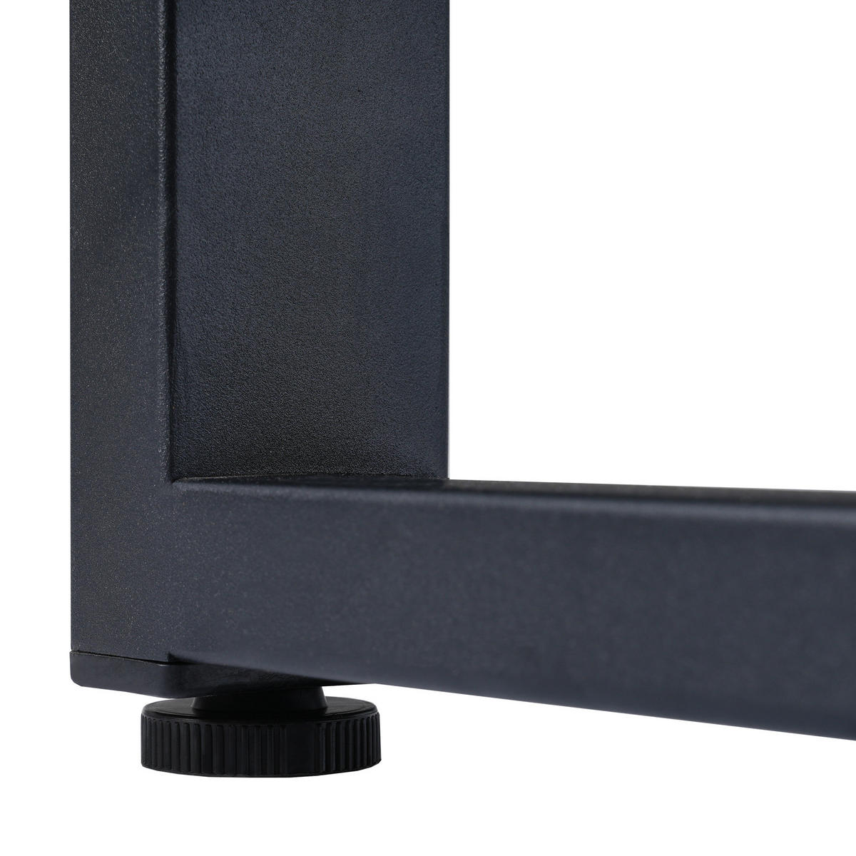 ESSTISCH 140/70/75 cm Schwarz/Grau aus Spanplatte und Metall im Industriestil - Schwarz, Holzwerkstoff (140/70/75cm) - OKMYHOME