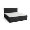 BOXBETT Doppelbett Corino Schwarz 180x200 cm - Schwarz, Naturmaterialien (180/200cm)