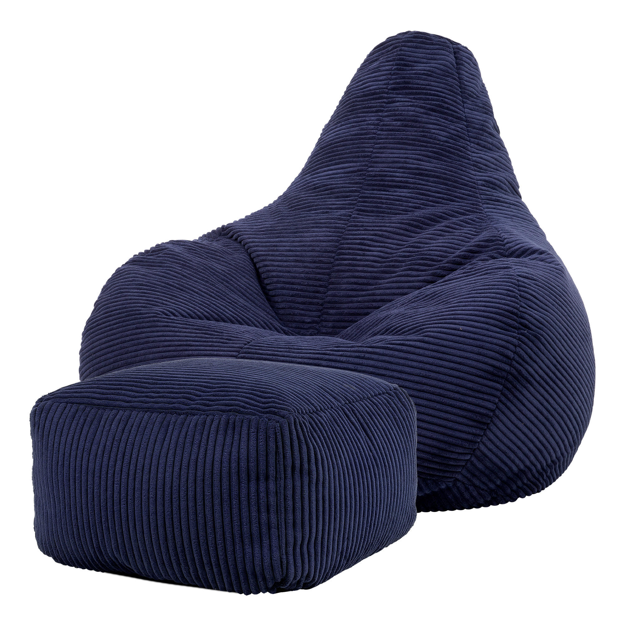 SITZSACK Dalton mit Hocker - Dunkelblau, Textil (90/73/84cm) - icon