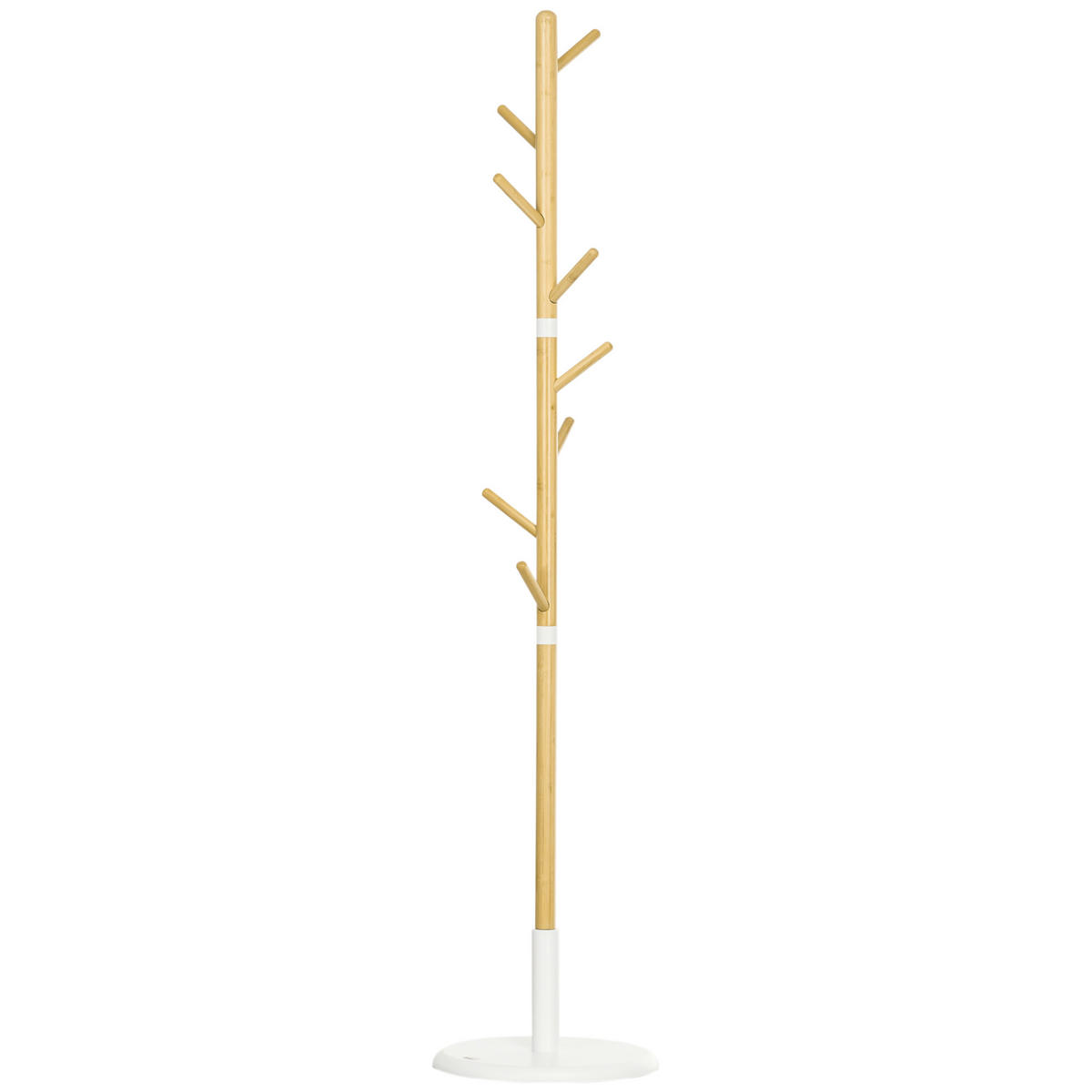 GARDEROBENSTÄNDER Weiß 1 Stück - Weiß, Naturmaterialien (37.8/175.6/37.8cm) - GiPP