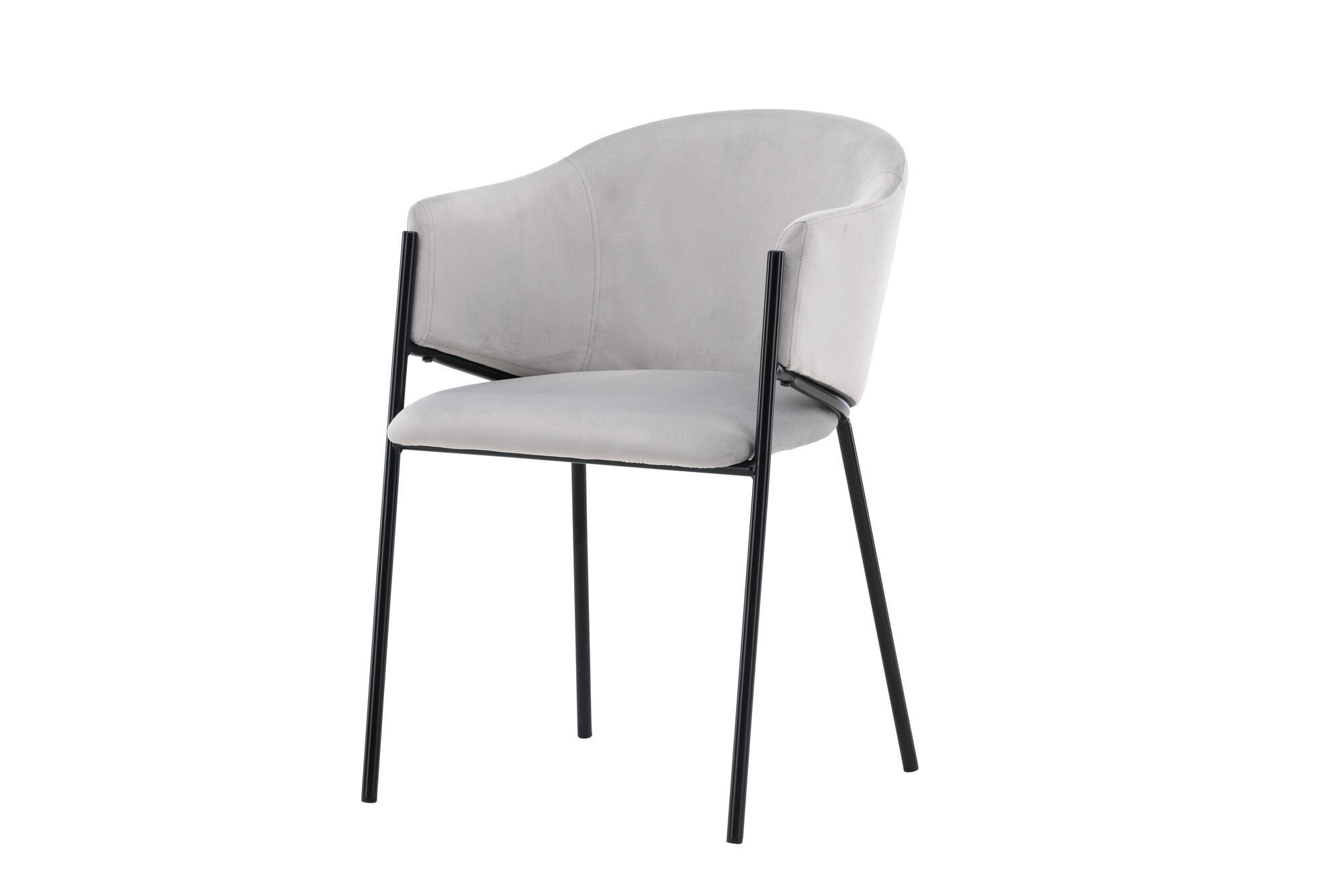 ESSZIMMERSTUHL EVELINA Grau 54x62x80 cm - Grau, Textil (54/80/62cm) - FURNLUX