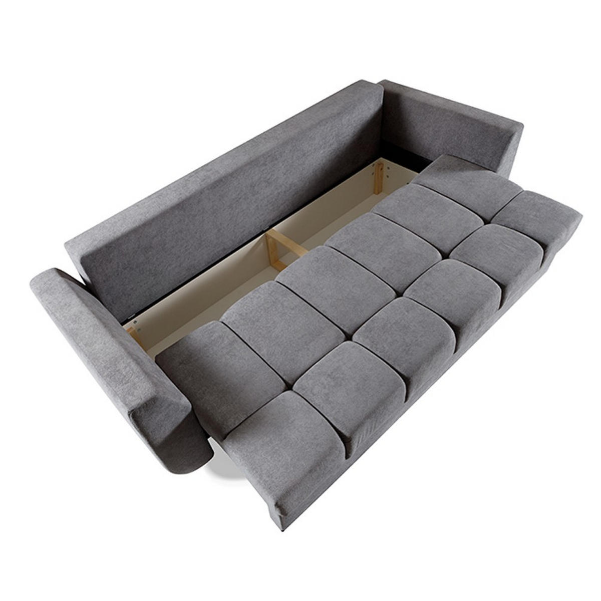 SOFA Delta Beige, mit Schlaffunktion - Beige, Holzwerkstoff (245/93/118cm) - Bettso
