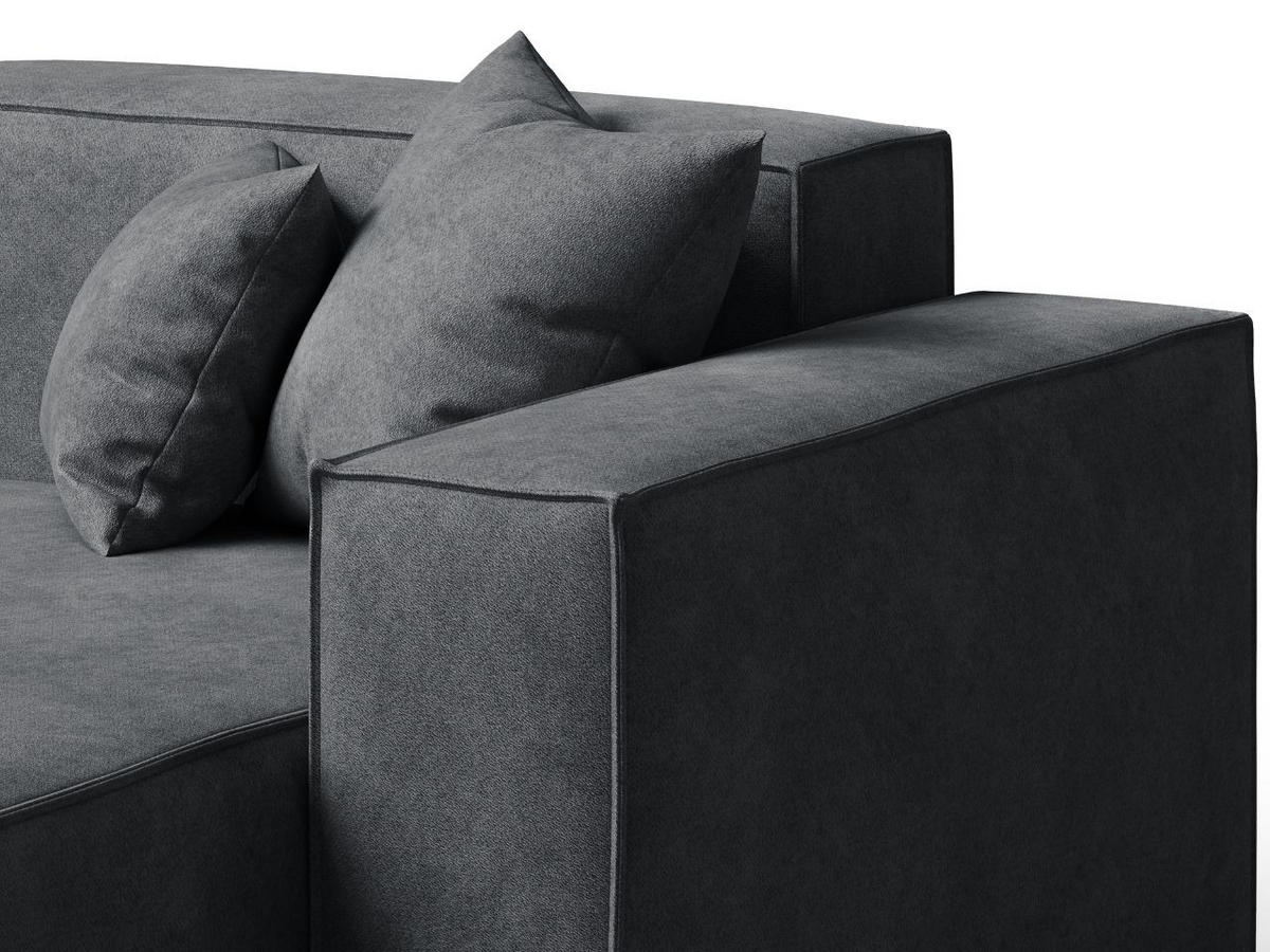 ECKSOFA Arizona Dunkelgrau Rechts - Dunkelgrau, Holz/Textil (265/180cm) - Graingold