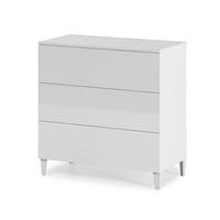 KOMMODE 80/80/40 Vera Weiß Hochglanz - Weiß, Holzwerkstoff (80/80/40cm)
