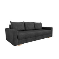 3-SITZER-SCHLAFSOFA ELMA mit Bettfunktion, anthrazit - Anthrazit, Holz (92.5/79/230cm) - Homesy