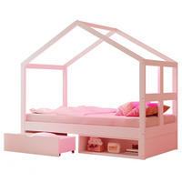 JUGENDBETT 90/180 cm weiß aus Holz mit LED, Schublade und Schuhschrank - Weiß, Holzwerkstoff (90/190cm) - OKWISH