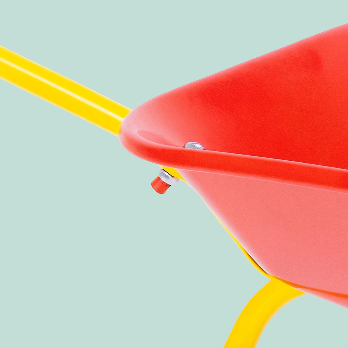 KINDER-SCHUBKARRE - Rot, Kunststoff/Metall (74/43/36cm) - Relaxdays