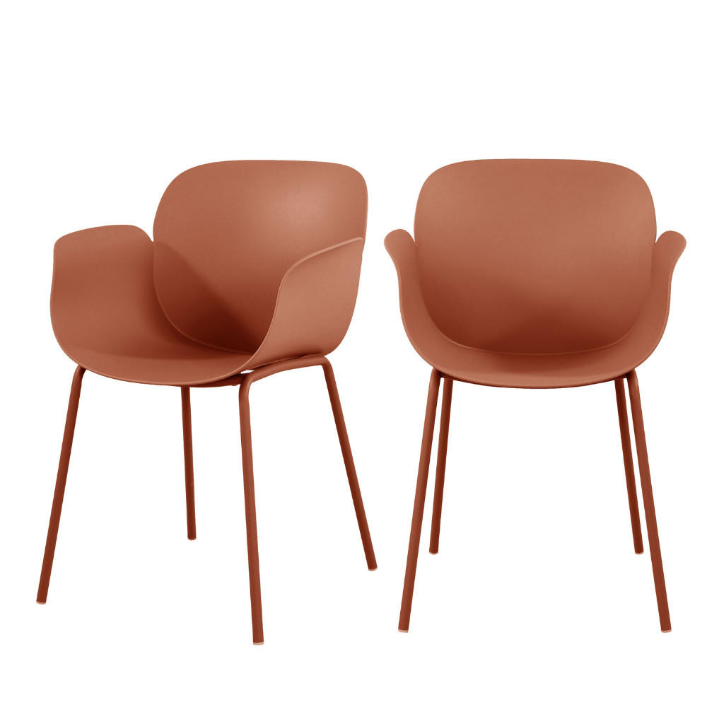 ESSZIMMERSTUHL - Plastik - Terrakotta - 4er-Set - Terracotta, Kunststoff (58/80/56cm) - Drawer