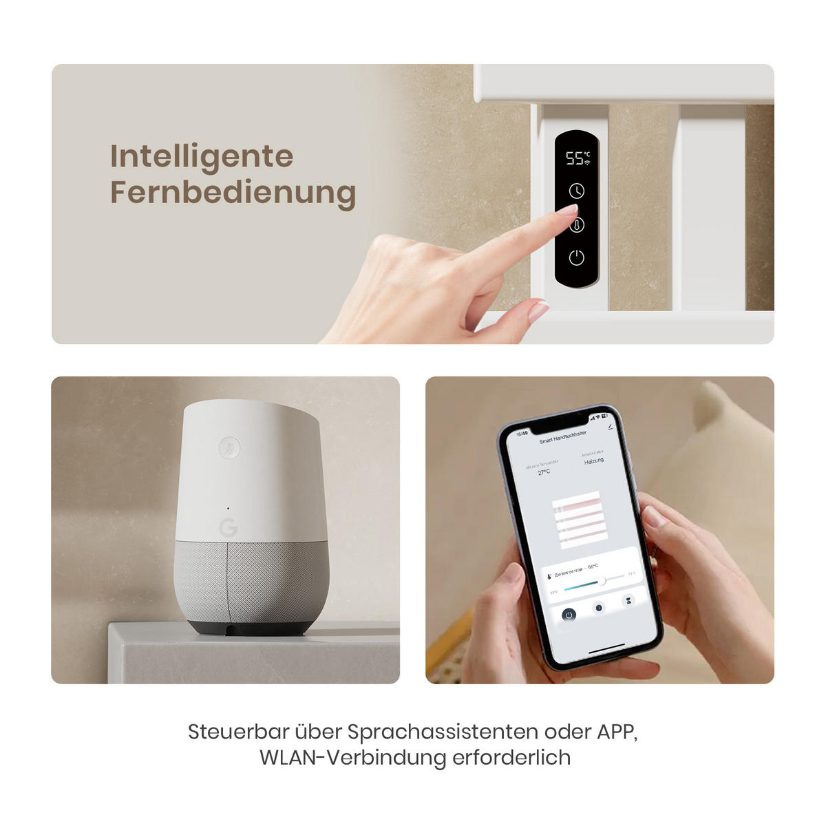 HEIZKÖRPER Elektrisch WLAN Thermostat Weiß - Weiß, Metall (40/85/11cm) - EMKE