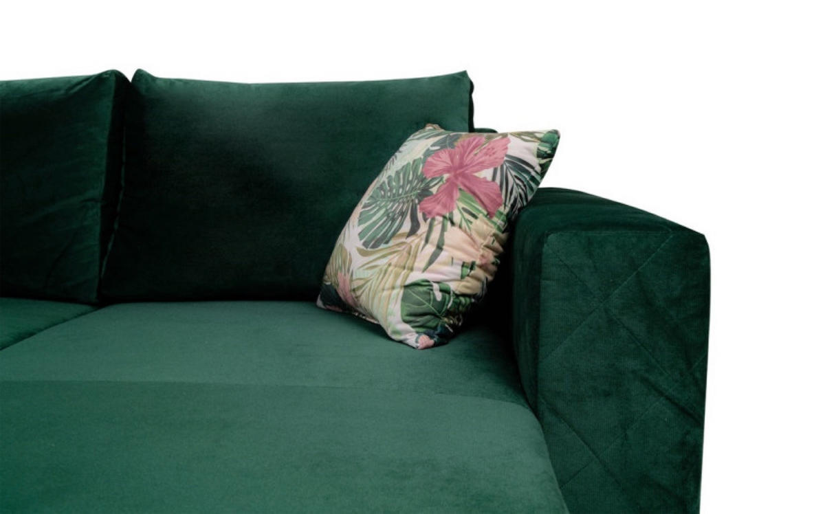 ECKSOFA Grün SIMO Mit Schlaffunktion Rechts - Grün, Textil (145/236cm) - Sepro Meble