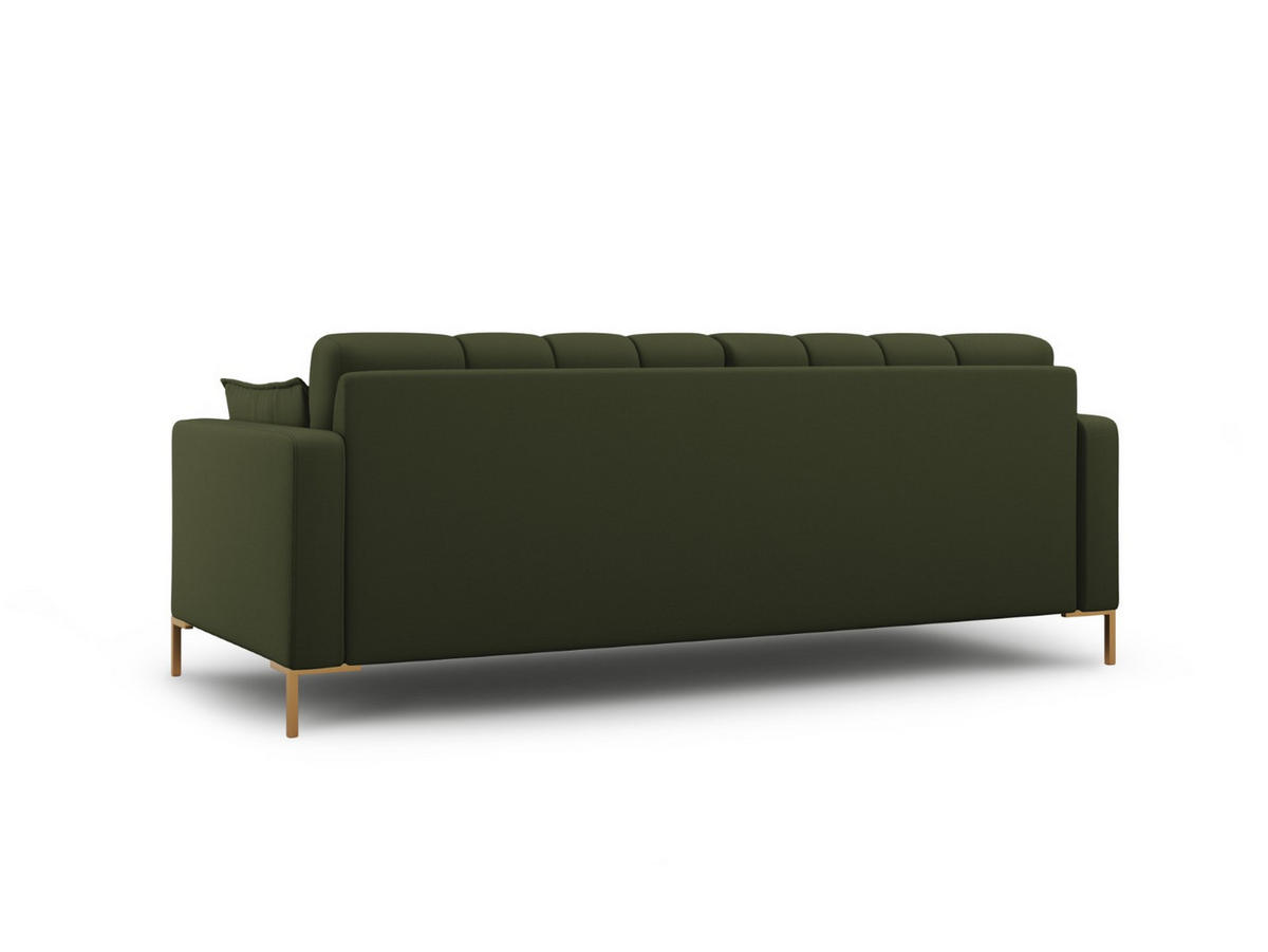 SOFA Mamaia aus strukturiertem Stoff grün 3 Sitzplätze - Grün, Textil (92/75/177cm) - Micadoni