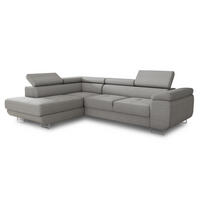 ECKSOFA Caris Cord, Seite: Links - Grau, Holz/Textil (273/203cm) - Sofnet