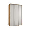 SCHWEBETÜRENSCHRANK 235,2/160/45 3-türig - Silberfarben/Weiß, Holz/Metall (160/235/45cm) - Abiks Möbel