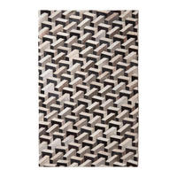 PATCHWORK-TEPPICH Leder, geometrisch gemustert 90/150 cm - Multicolor, Leder/Textil (90/150cm) - Homescapes