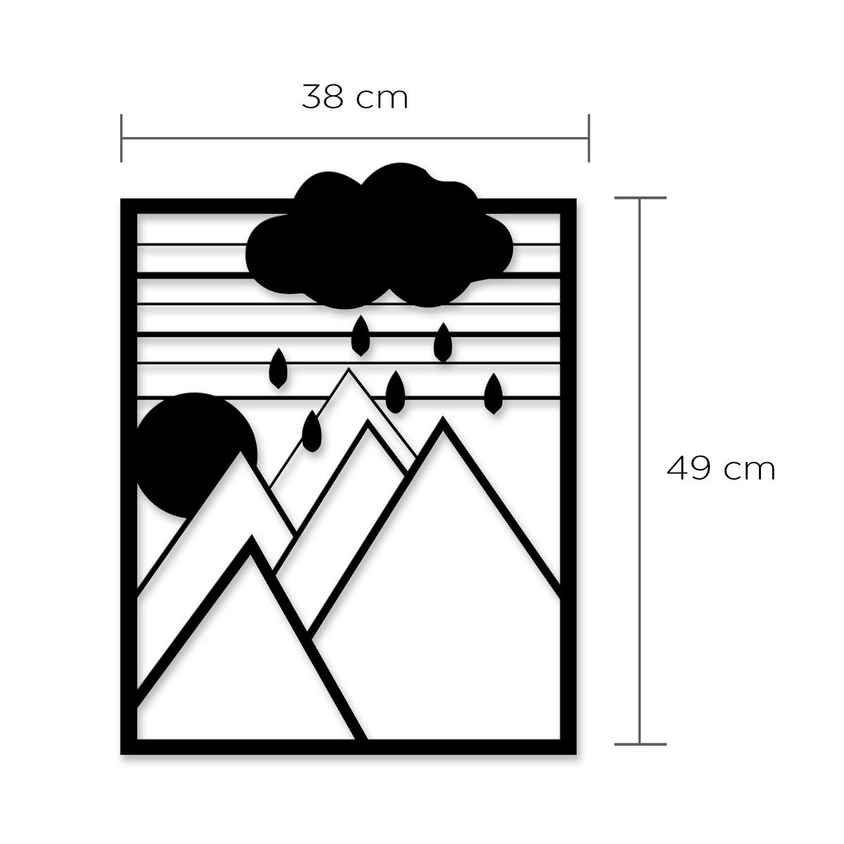 WANDDEKORATION Metall Nr. 3 Dreamer Schwarz 38/0,3/49 cm - Schwarz, Metall (38/49/0.3cm) - Decortie