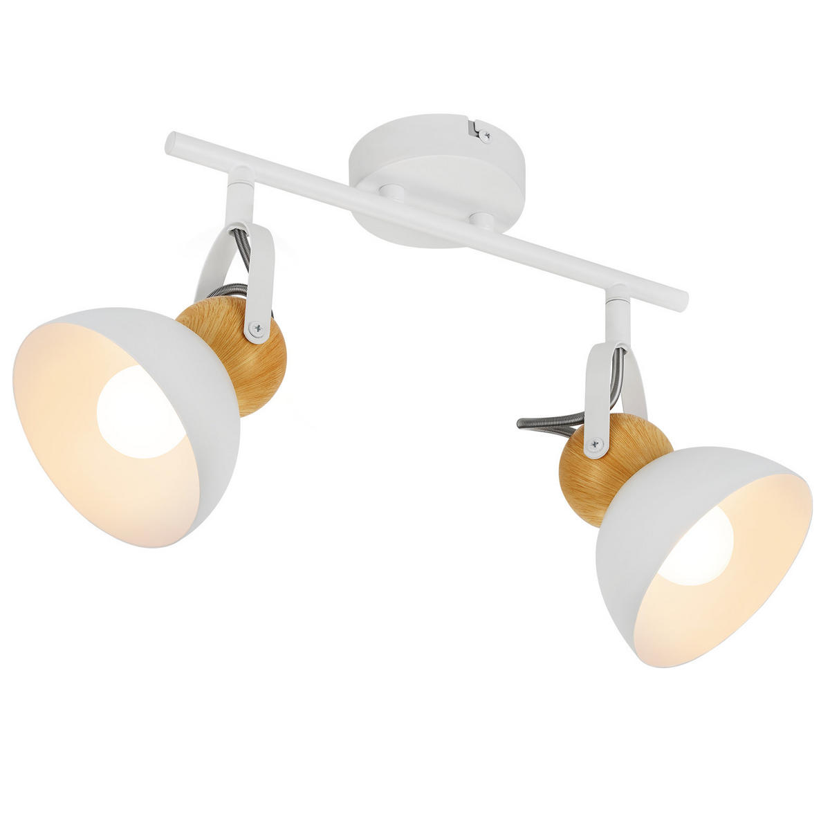 DECKENSTRAHLER Flammwin 21/15/33 cm - Weiß, Metall (33/21/15cm) - ZMH