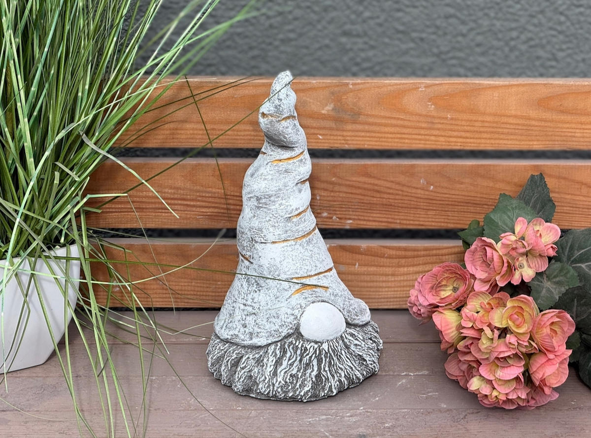 STEINFIGUR Wichtel Willy 27 cm frostfest Steinguss - Grau, Stein (15/23/15cm) - stoneandstyle