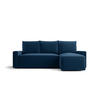 ECKSOFA mit Schlaffunktion SAVIO Poso 05 Rechts - Dunkelblau, Textil (232/140cm) - Bedante