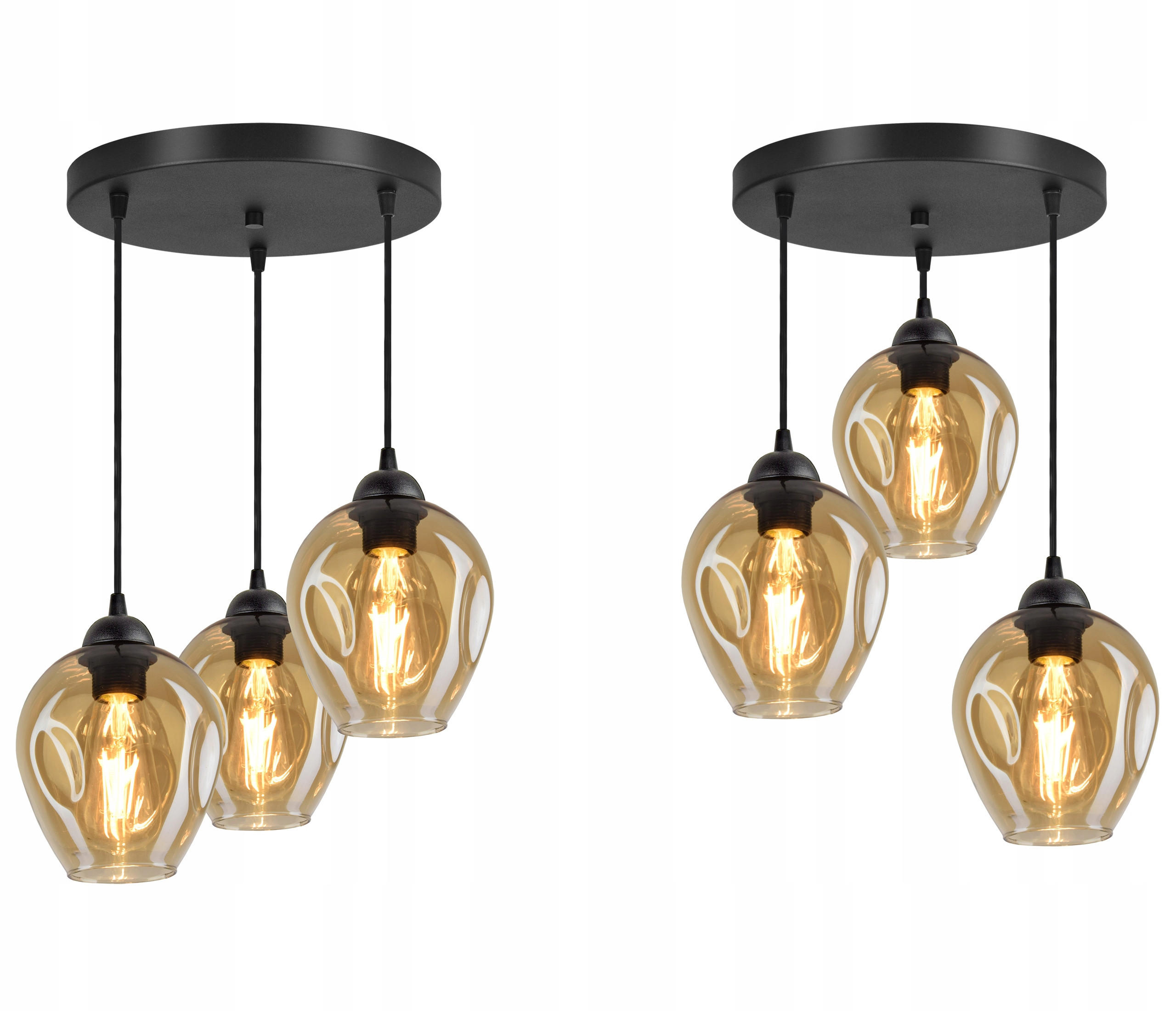 PENDELLEUCHTE Hegel - Transparent/Schwarz, Glas/Metall (35/35/80cm) - kiki design