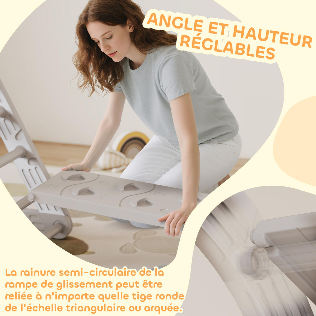 KLETTERDREIECK DE-18394 Grau - Grau, Kunststoff (70/104cm) - ComfortXL