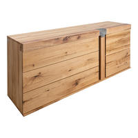 SIDEBOARD Wildeiche / Zerreiche 180x45x75 natur geölt NEW AMSTERDAM #11 - Naturfarben, Holz (180/75/45cm) - Massivmoebel24