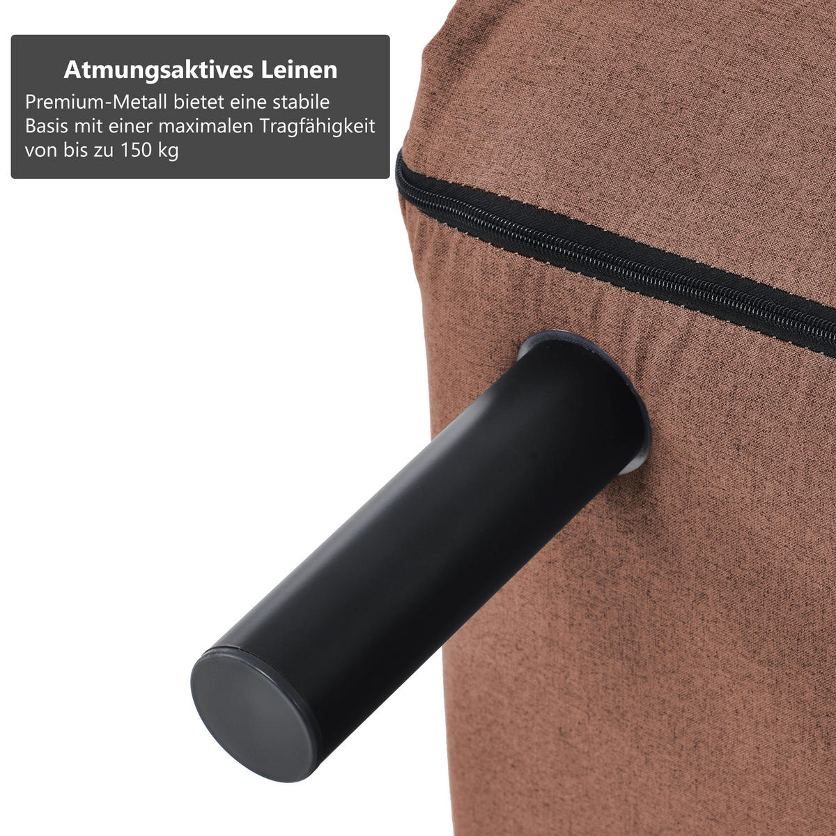 SCHLAFSESSEL Braun - Braun, Metall (60/88/66cm) - Urban Meuble