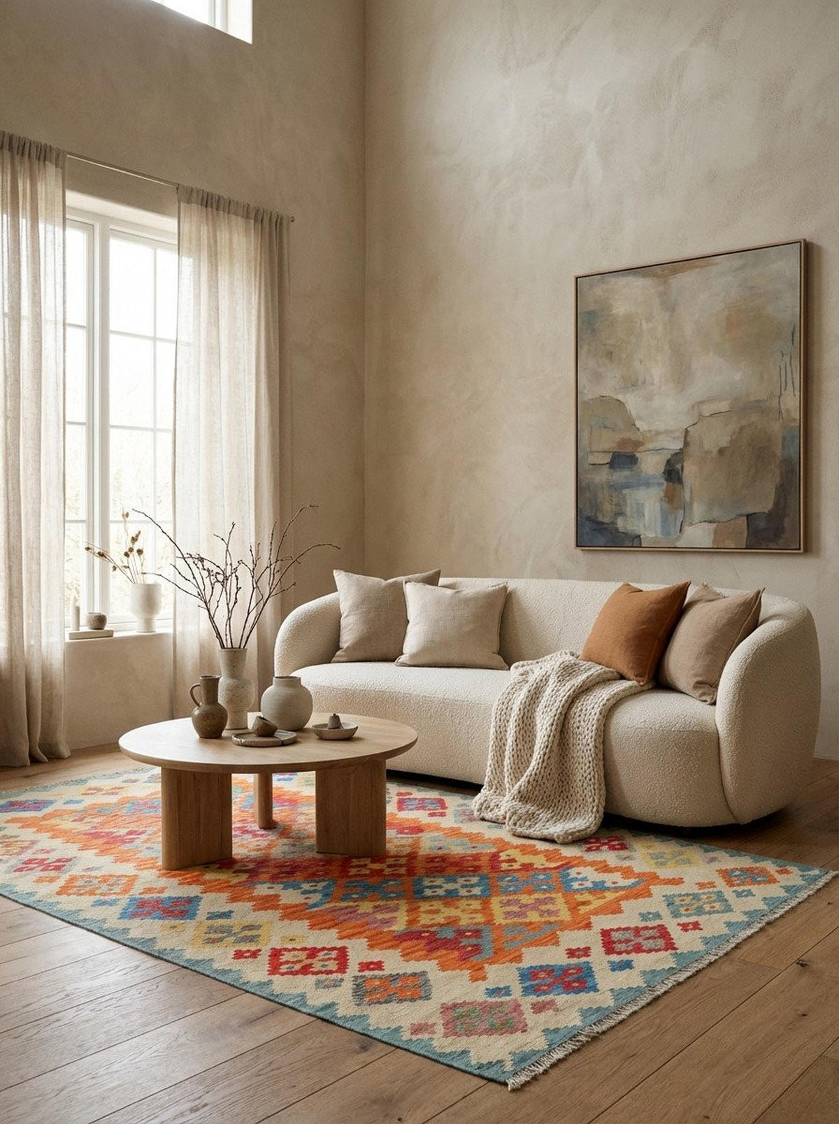 HANDWEBTEPPICH Kelim Gashgai Orange 250/171 cm Schurwolle - Orange, Textil (171/250cm) - Looma