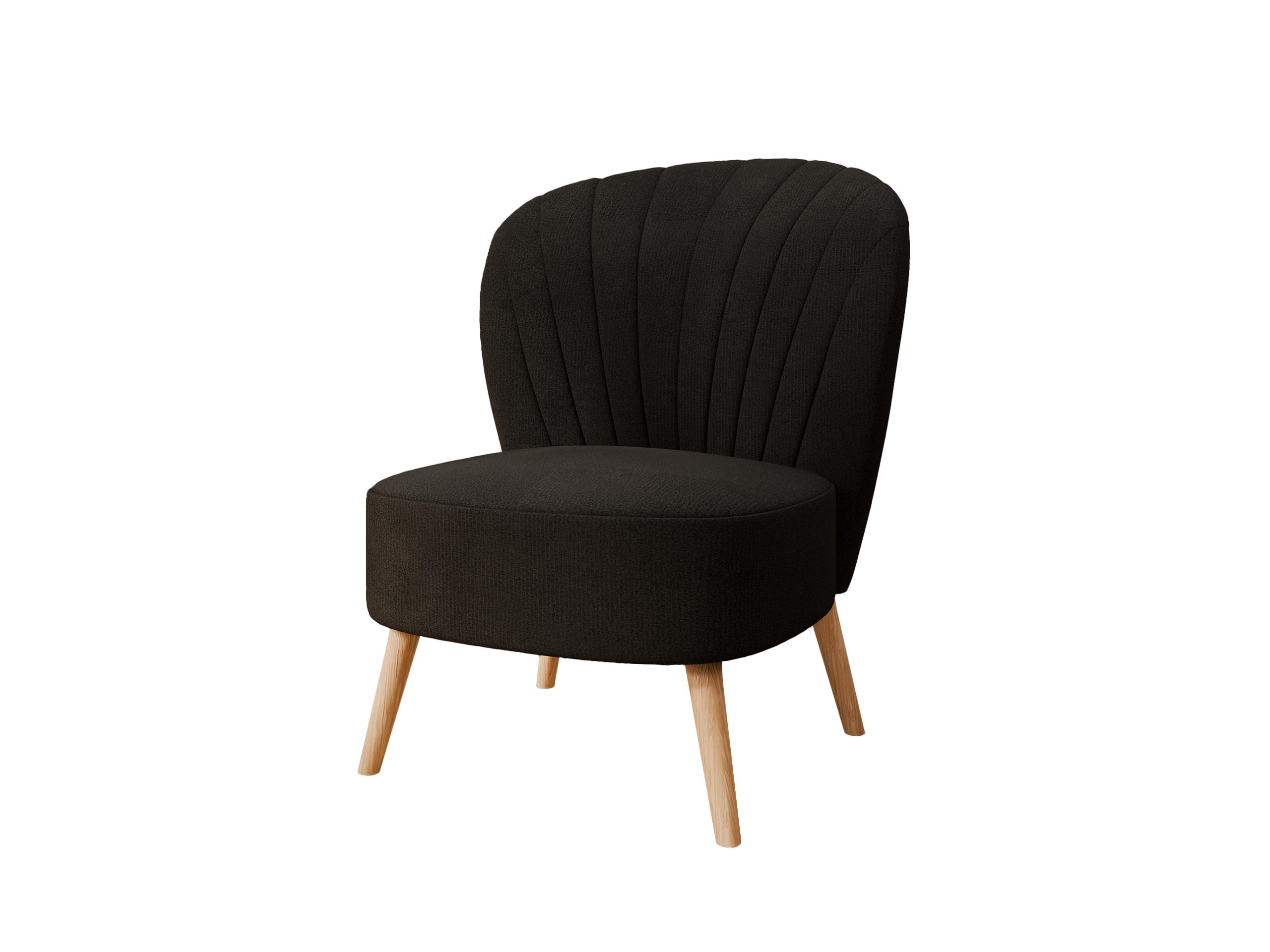 SESSEL Lumora mit Holzbeinen schwarz - Schwarz, Holz (68/82/78cm) - Panda Möbel