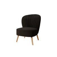 SESSEL Lumora mit Holzbeinen schwarz - Schwarz, Holz (68/82/78cm) - Panda Möbel