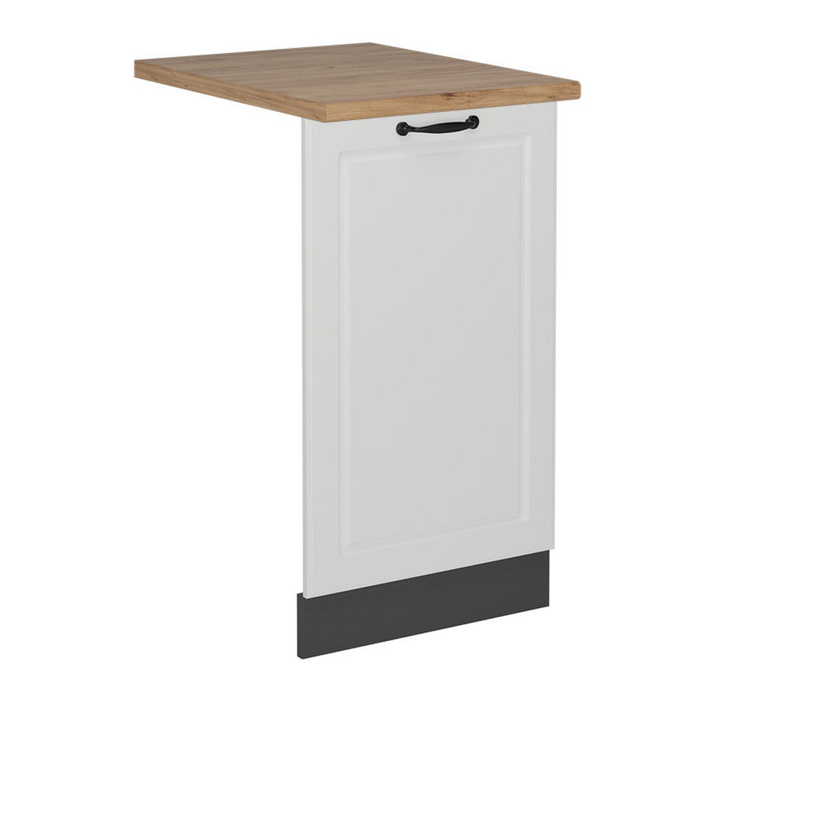 GESCHIRRSPÜLBLENDE R-Line Weiß Landhaus 45 cm , AP Eiche - Anthrazit/Weiß, Holzwerkstoff (45/81.8/1.6cm) - Vicco