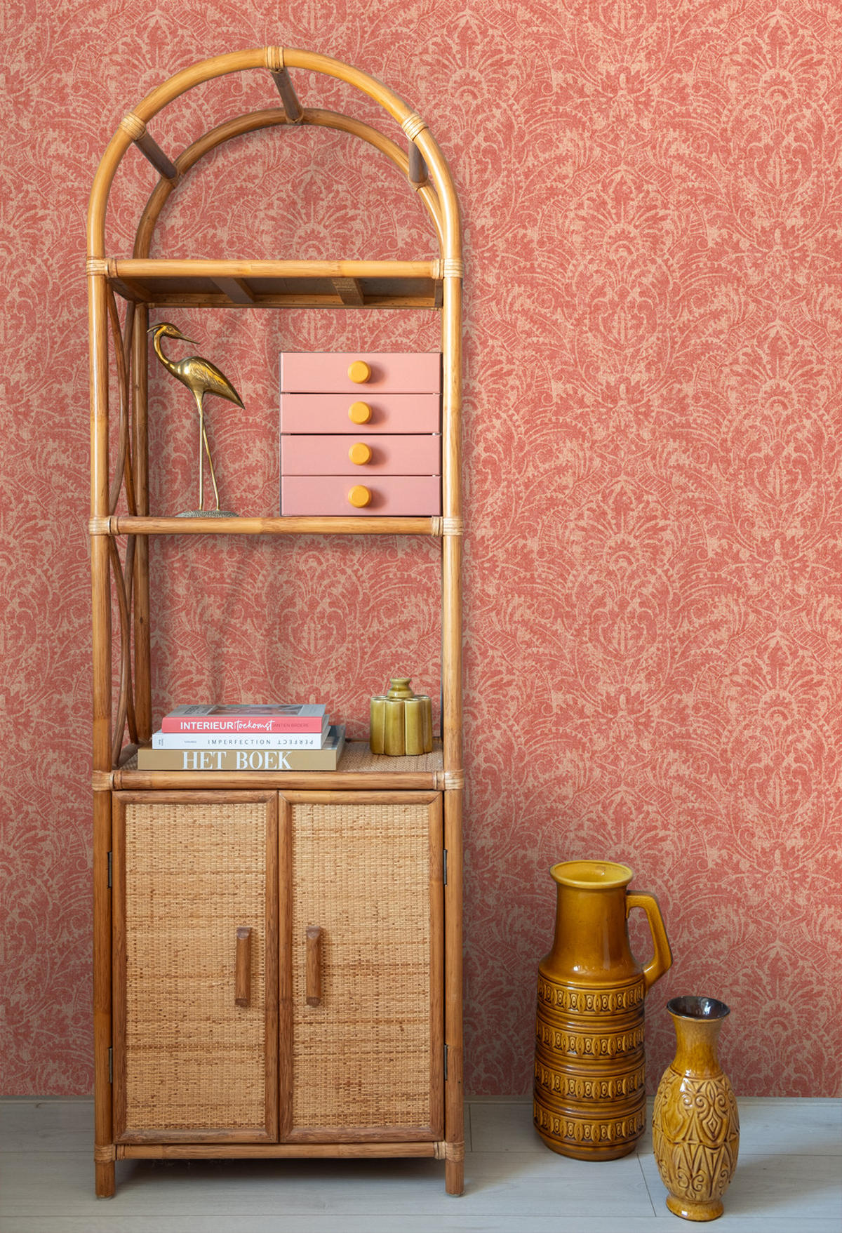TAPETE Ornamente 50 x 900 cm - Pink, Papier (50/900cm) - ESTAhome