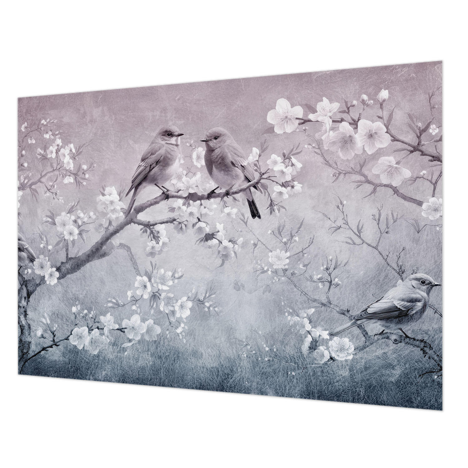 FOTOTAPETE 312x219 cm - Subtile Natur - Grau, Textil (312/219cm) - Wallfluent
