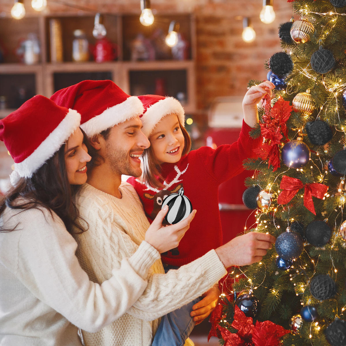 101-tlg.WEIHNACHTSKUGELN-SET - Schwarz, Kunststoff (20/19/2.5cm) - Relaxdays