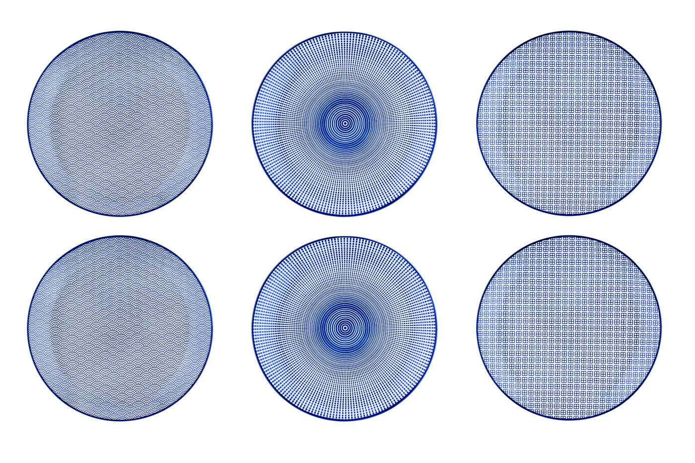 TELLER Pattern Ø26cm - 6er-Set - Dunkelblau - Blau, Keramik (26cm) - Björn