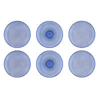 TELLER Pattern Ø26cm - 6er-Set - Dunkelblau - Blau, Keramik (26cm) - Björn