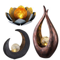 LED AUSSENLEUCHTE 3er Set Bronze Glas - Bronzefarben, Kunststoff (26.5/13/50cm)