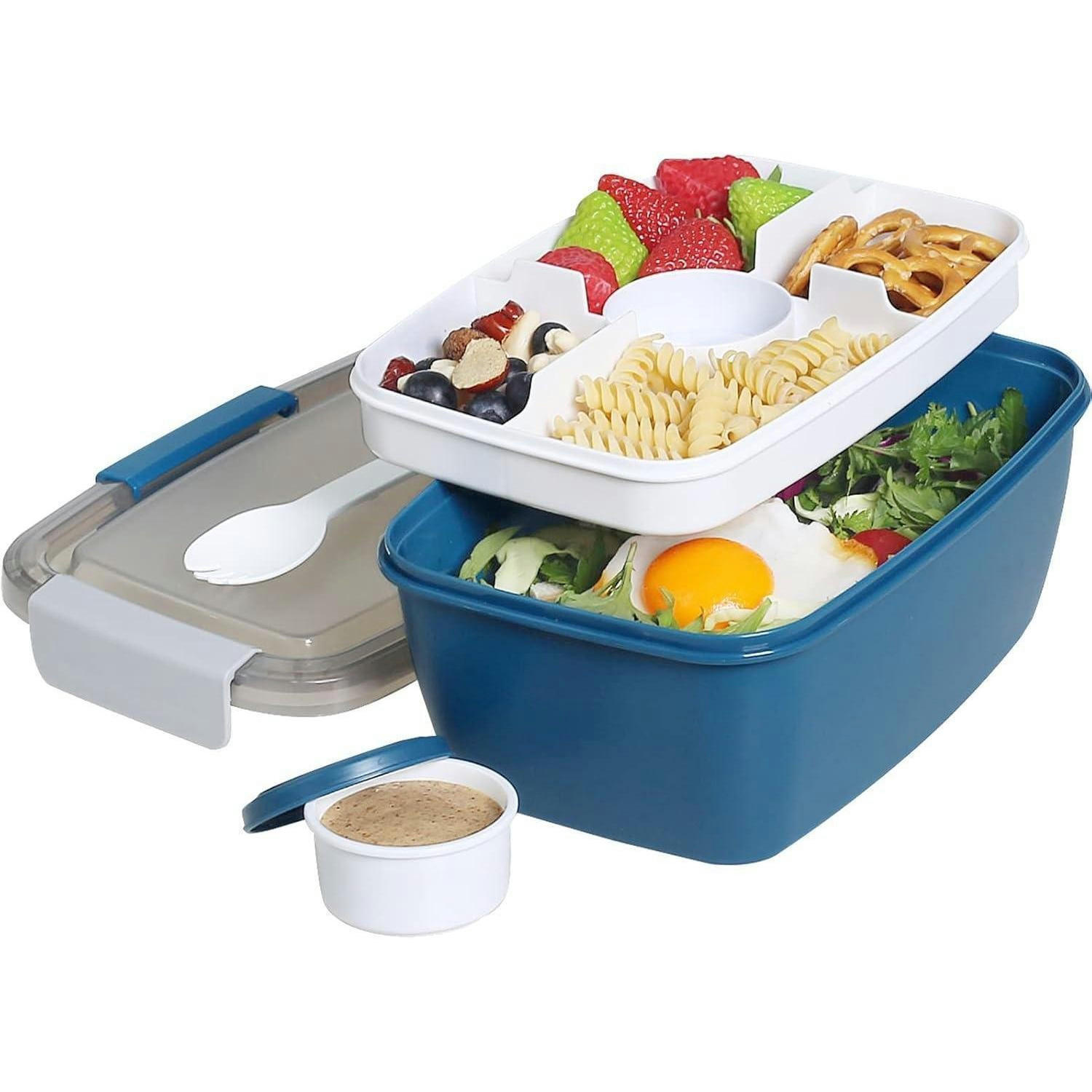 SALATBEHÄLTER Go To Lunchbox 2L Blau - Blau, Kunststoff (9.3/16/23.5cm)