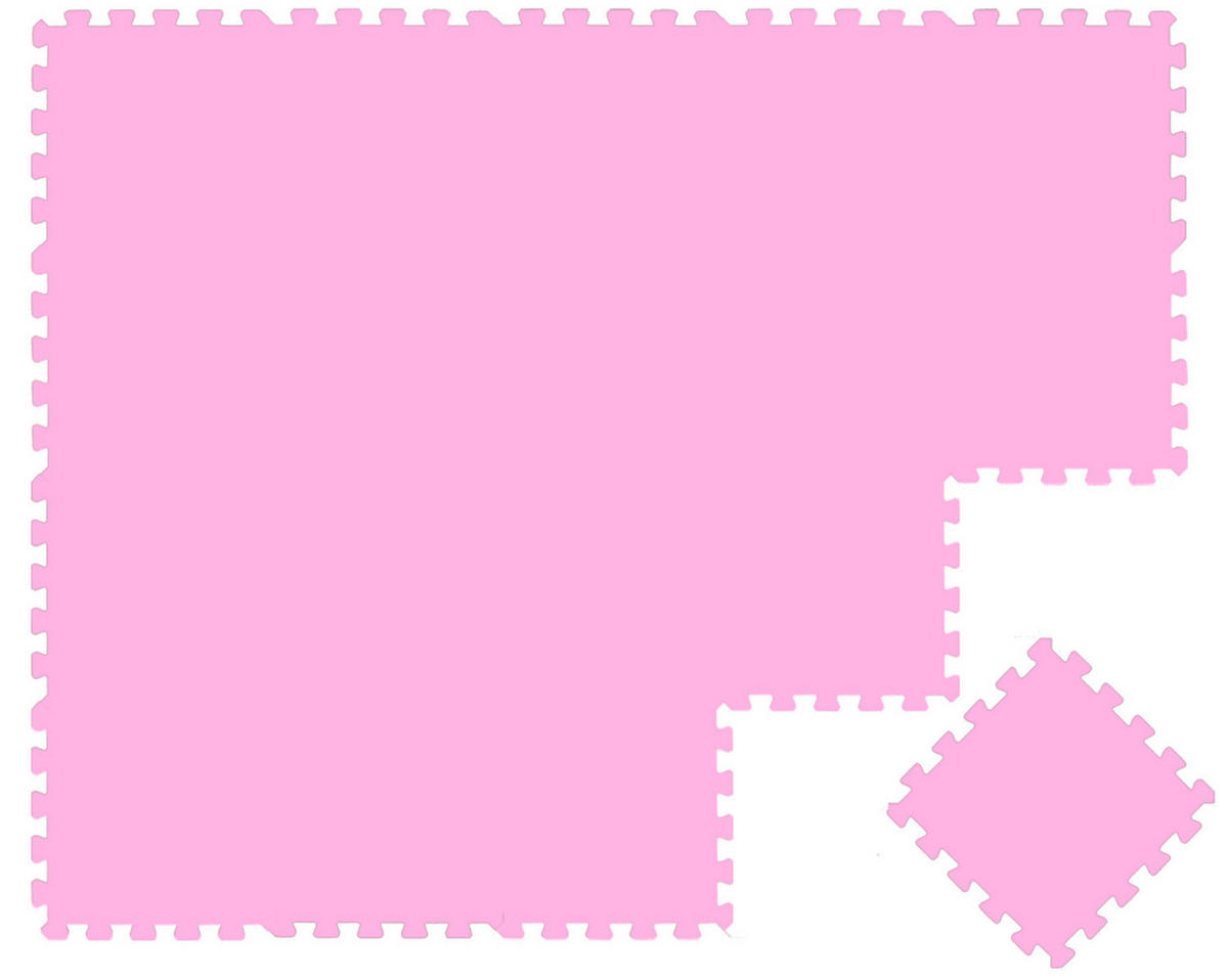 SPIELMATTE ab Null - 180/90/1 cm Puzzlematte Pink - Pink, Kunststoff (30/30cm) - Littletom