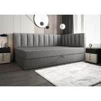 BOXBETT Adelle rechts oder links Grau 90x210 cm Rechts - Grau, Textil (90/210cm) - B&B Home